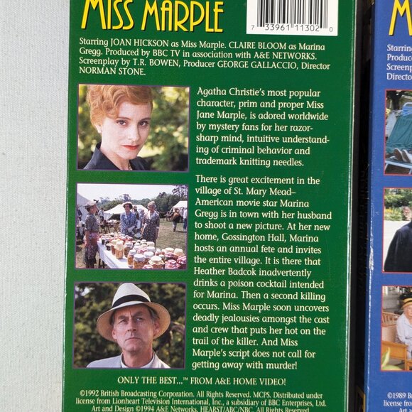 3/$15 AGATHA CHRISTIE Miss Marple VHS movie tapes - Picture 7 of 16